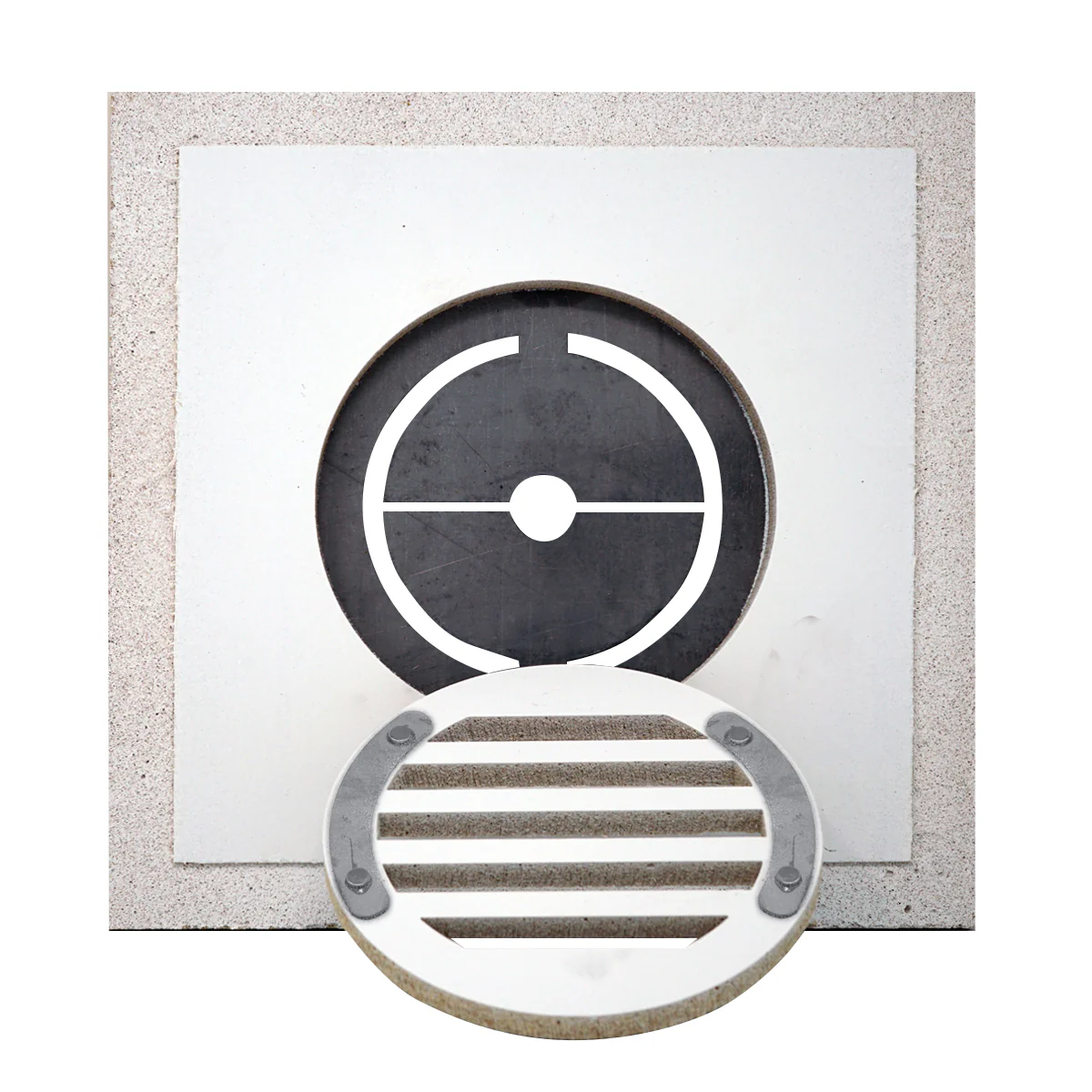 Envisivent Removable Round Air Supply Vent, 4” (Duct Opening)/Requires 10" x 10" Drywall Opening - Image 5